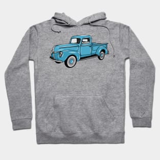 Classic pick up truck cartoon illustration Hoodie